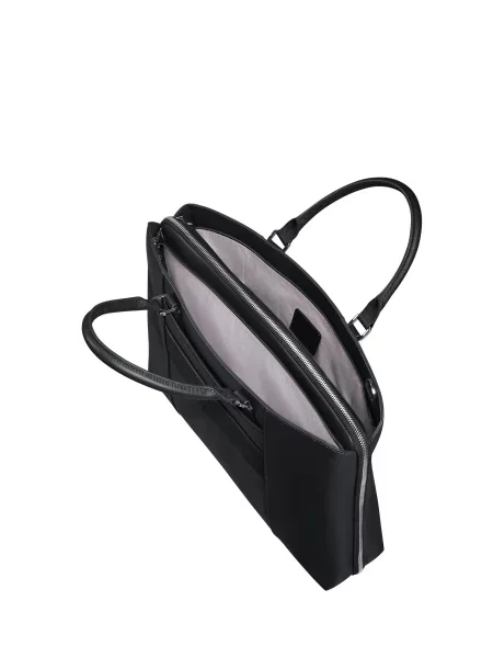 Кожаная сумка для ноутбука Samsonite черная