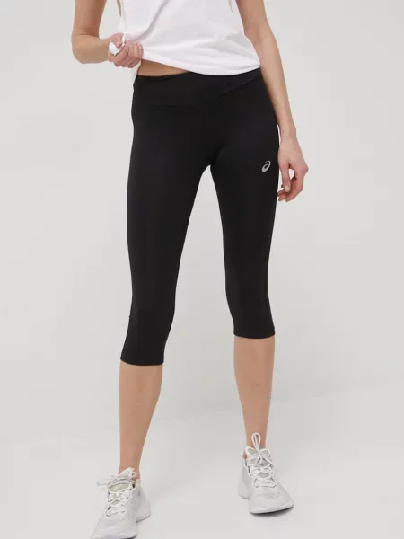 ASICS Pantaloni sport / alb negru