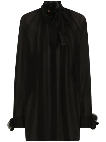 Bluză Dolce & Gabbana cu model floral negru