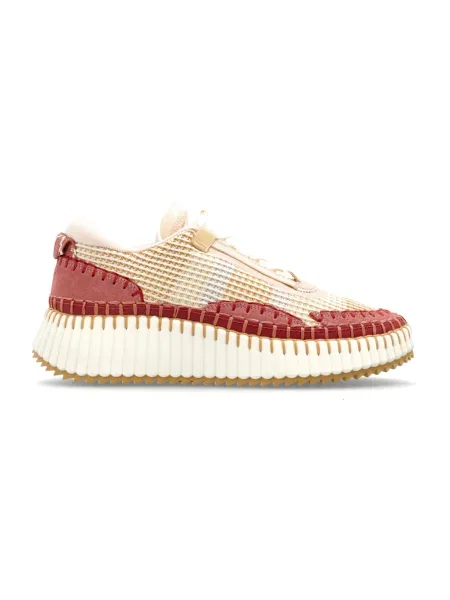 Sneakersy Chloe Nama skórzane beżowe