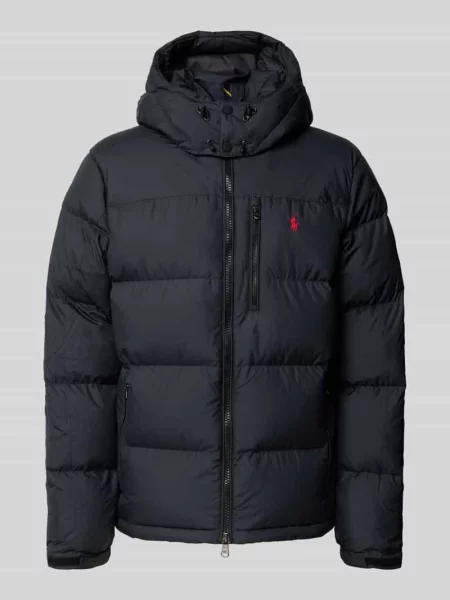 Kurtka puchowa o kroju regular fit z wyhaftowanym logo Polo Ralph Lauren czarna