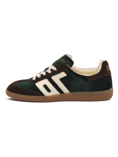 Pantofi Back70 de catifea verde