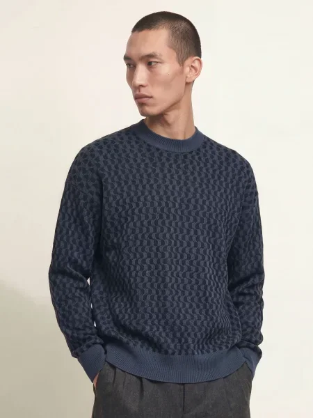Drykorn Sweter Valdrik blau granatowy