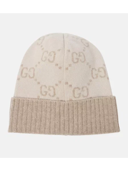 Căciulă Gucci din cașmir alb