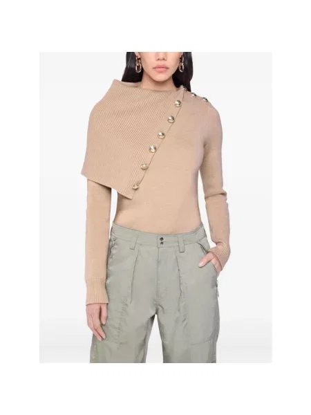 Golf Rabanne wełniany beżowy