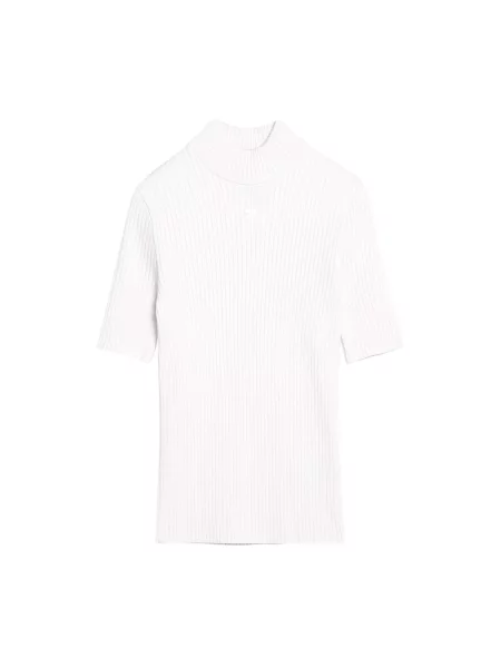 Dzianinowy sweter Courreges różowy