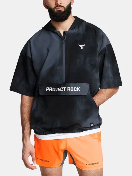 Pánska tréningová bunda Under Armour Project Rock Warm Up downpour gray/mod gray sivá