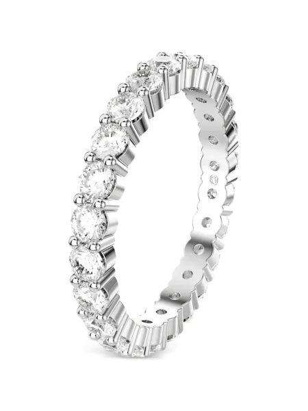 Пръстен Swarovski с кристали сребристо