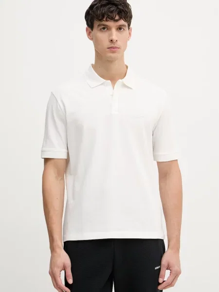 Tricou polo Armani Exchange bej