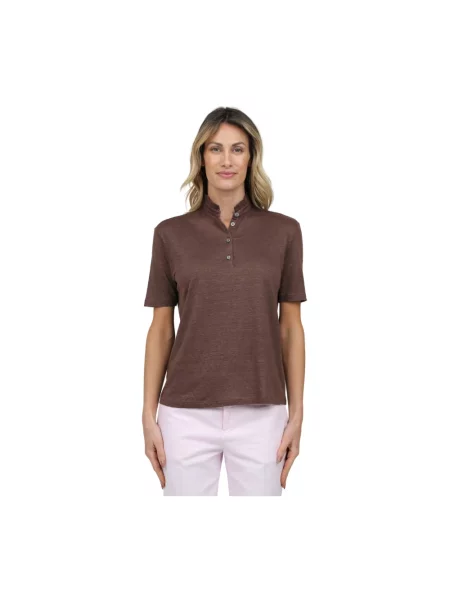 Koszulka Gran Sasso z krótkim rękawem brązowa