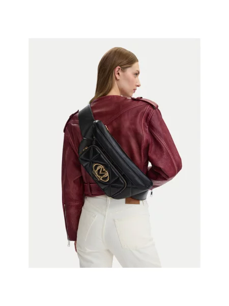 Love Moschino nerka z imitacji skóry czarna