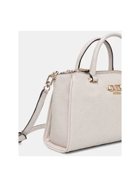 Guess torebka crossbody z imitacji skóry ANISE beżowa