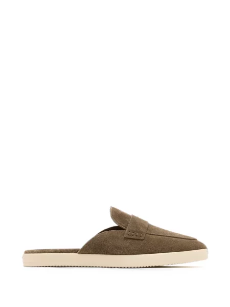 Chiloți Tory Burch din piele de căprioară slip-on maro
