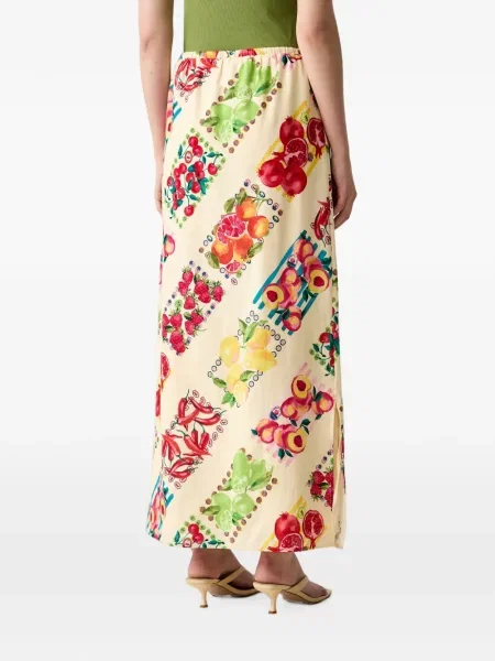 Fusta maxi Never Fully Dressed cu imagine cu cordon