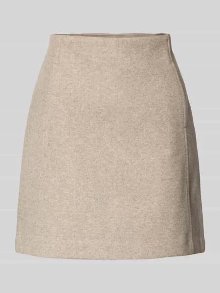 Spódnica mini z bocznymi wpuszczanymi model ‘FORTUNEALLISON’ Vero Moda beżowa