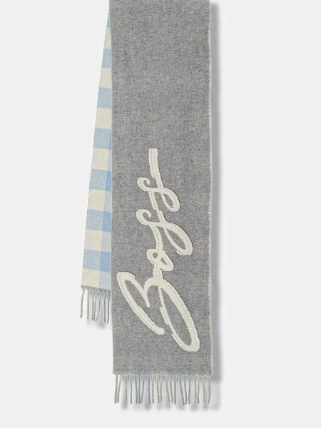 Fular Boss de lână gri