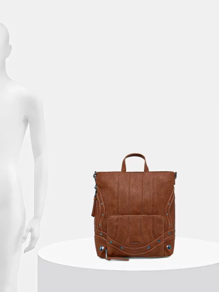 Рюкзак Desigual EMBRO PATCH PRETORIA малий однотонний коричневий