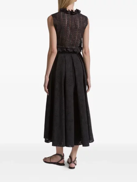 Fustă midi Alberta Ferretti până la genunchi negru