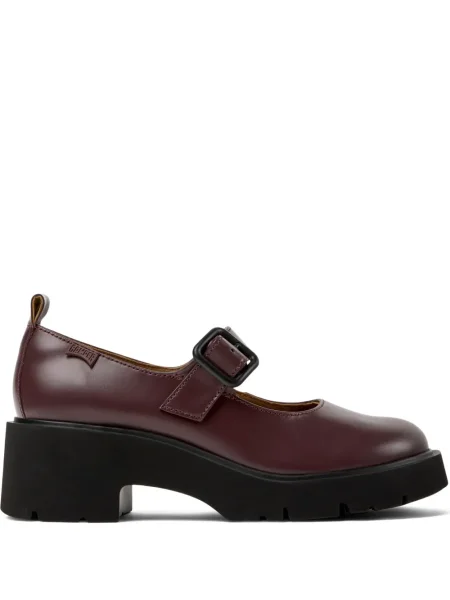 Lodičky Camper na platformě s přezkou na ramínka červené