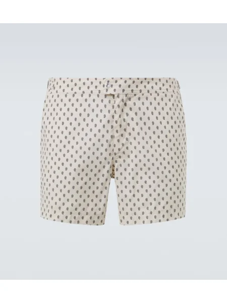 Spodní díl plavek Tom Ford s paisley potiskem bílý