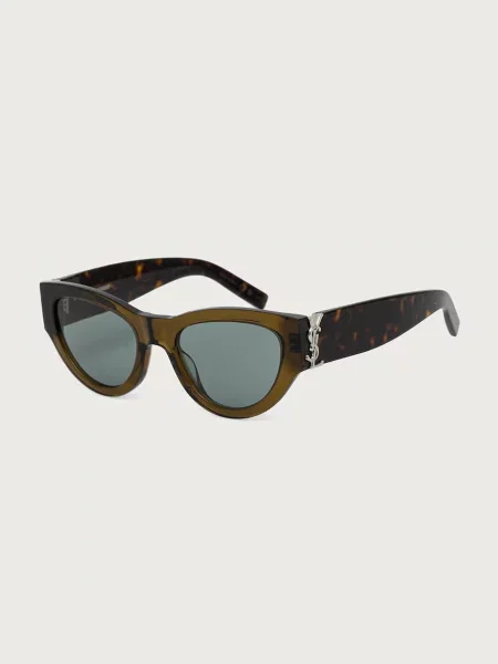 Saint Laurent okulary przeciwsłoneczne kocie oczy brązowe