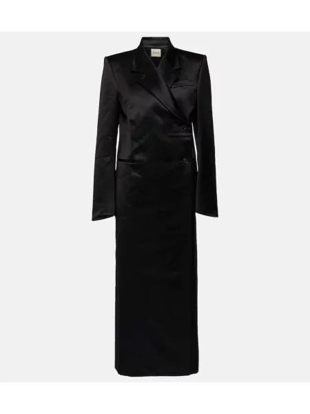 Palton Khaite din satin negru