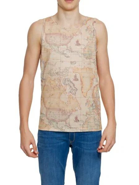 Polo majica Alviero Martini Prima Classe brez rokavov rjava