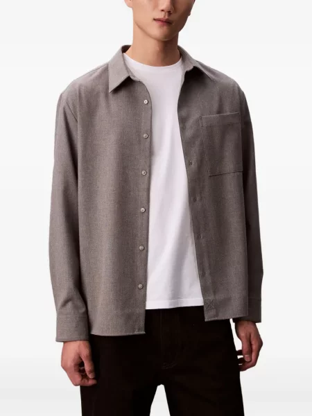 Cămașă Calvin Klein lungă gri