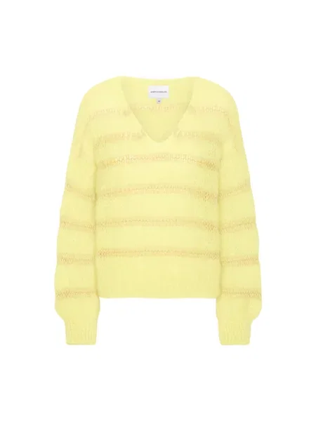 Sweter American Dreams wełniany żółty