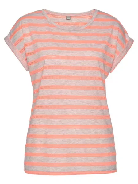 BENCH Majica / svetlo oranžna bež