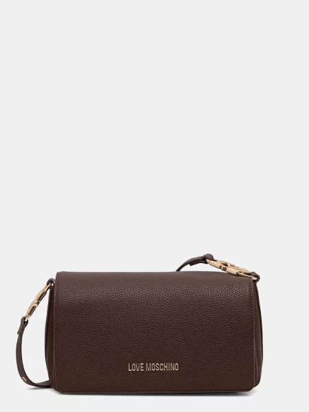 Love Moschino geantă crossbody pentru femei cu imitație de piele maro