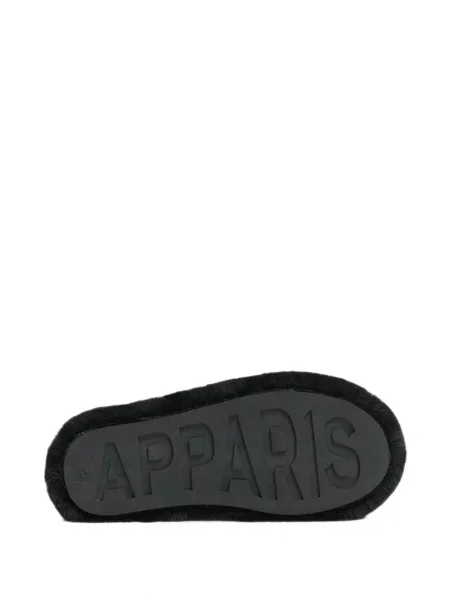 Papuci de casă Apparis cu blană negru