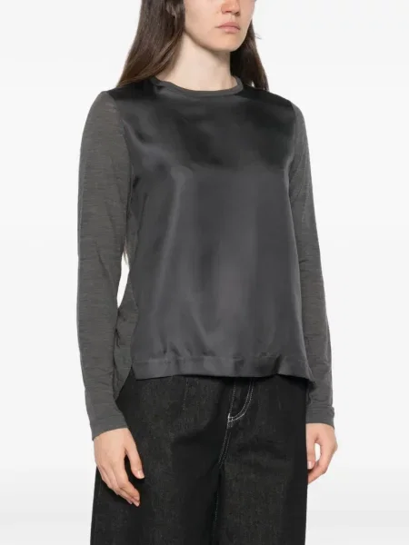 Lung tricou Why Ci gri