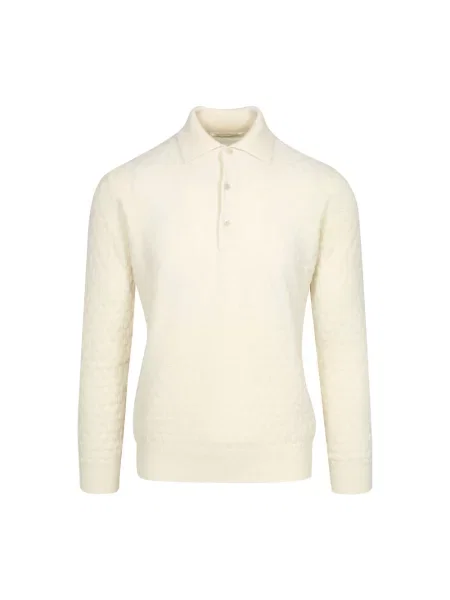 Sweter Filippo De Laurentiis wełniany biały