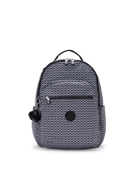 KIPLING Rucsac SEOUL negru alb