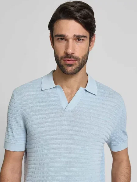 Koszulka polo o kroju regular fit z dekoltem w serek model ‘BRAIAN’ Drykorn