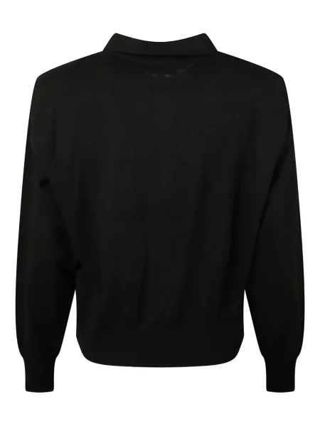 Πλεκτό polo The Frankie Shop μαύρο