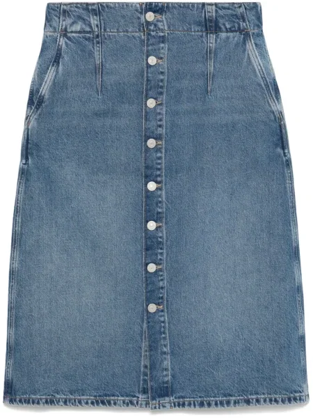 Fustă din denim Polo Ralph Lauren până la genunchi albastru