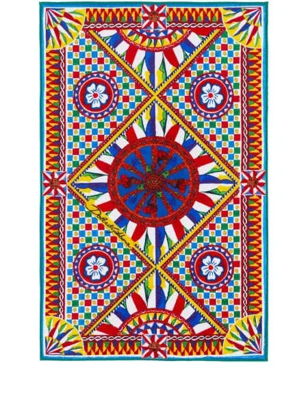 Halat Dolce & Gabbana cu imprimeu geometric galben