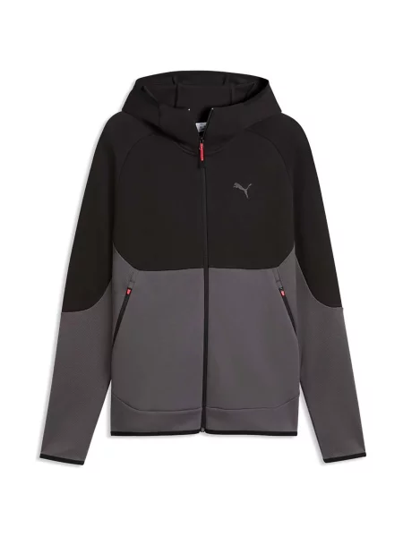 Kapucnis melegítő felső Puma szürke