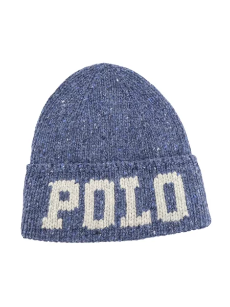Czapka Polo Ralph Lauren wełniana z logo niebieska
