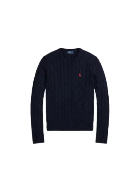 Dzianinowy sweter Ralph Lauren z długim rękawem granatowy