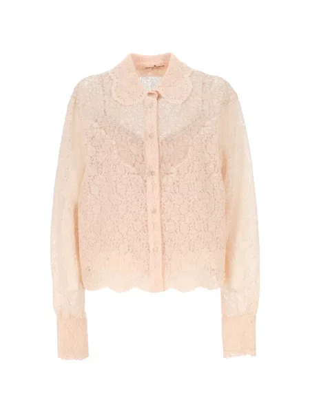 Cămașă Ermanno Scervino din dantelă roz