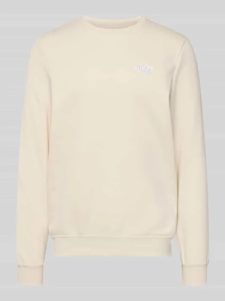 Bluza dresowa z logo w kroju regular fit z przeszywanym haftem logo Puma Performance biała
