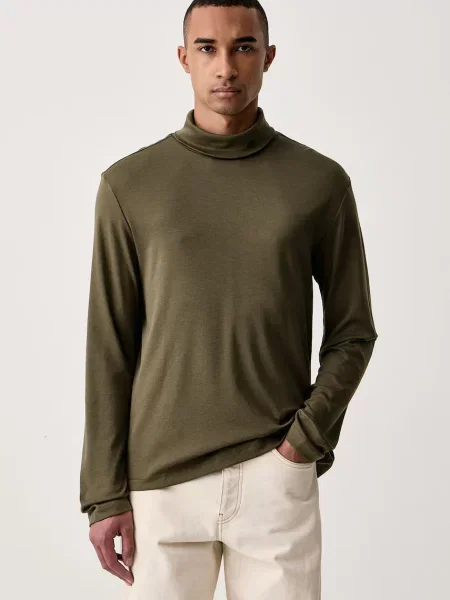 Tricou cu mânecă lungă Calvin Klein verde