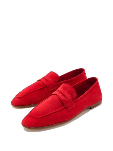 Pantofi loafer Sophique Milano din piele de căprioară roșu
