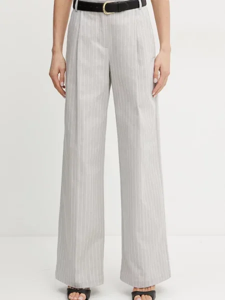 MAX&Co. pantaloni femei gri drept high waist bej