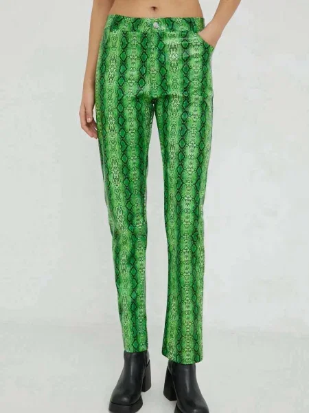 Résumé spodnie proste medium waist zielony