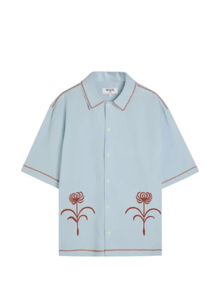 Восъчен риза Wax London на цветя синьо