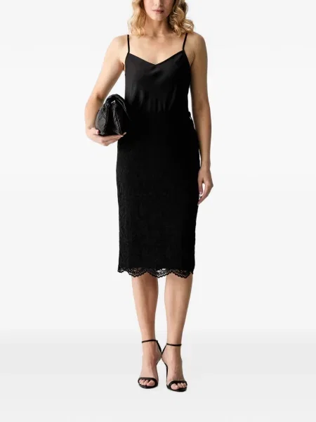 Fustă midi Guess cu autograf negru